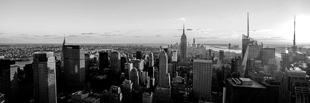 A view of the New York City skyline. 